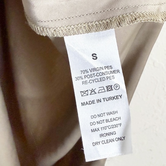 My Beachy Side Charlotte Gold Dress Old Hollywood Goddess Minimalist Luxury Sz S - Picture 7 of 8